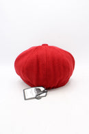 Cotton Viscose Baker Boy Hat - Red
