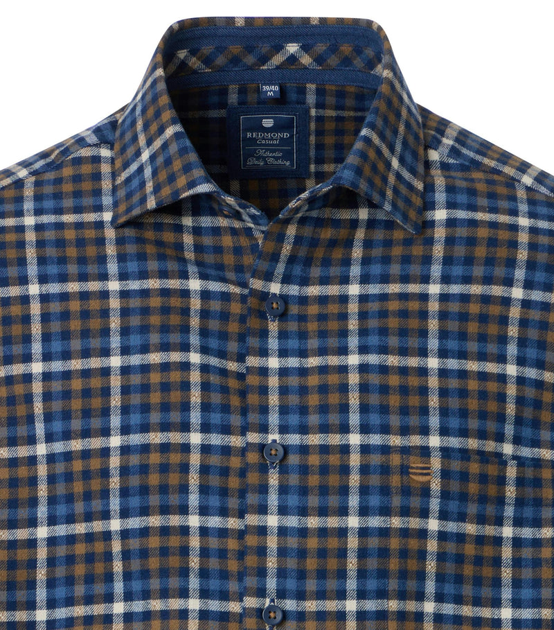 Flanell Comfort Fit Shirt - Brown