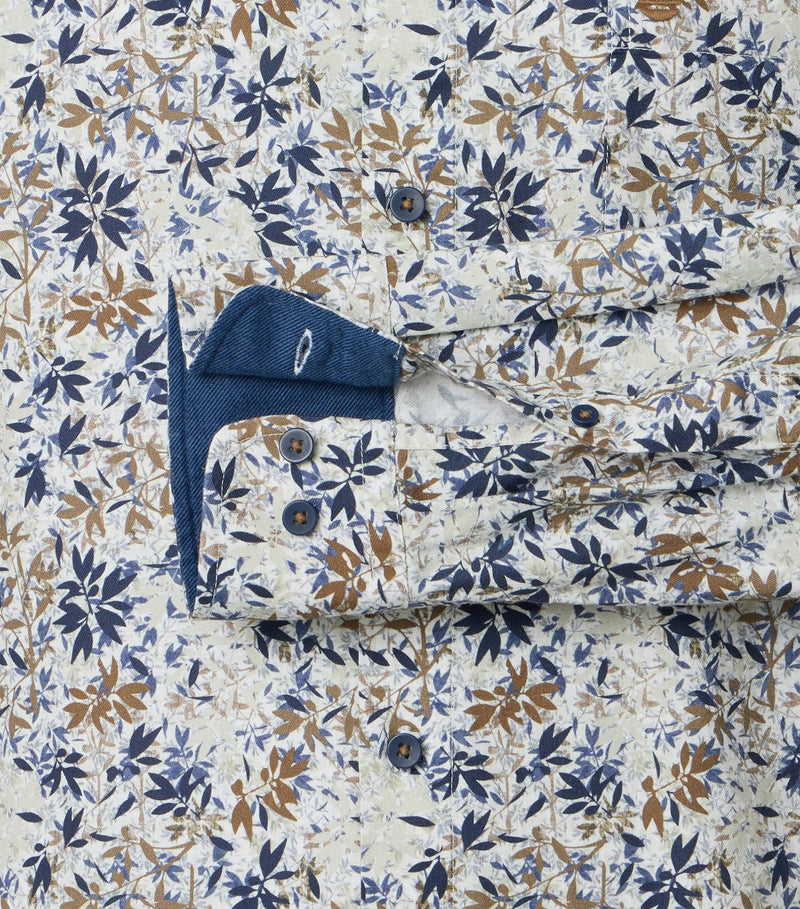 Print Comfort Buttondown Shirt - Brown