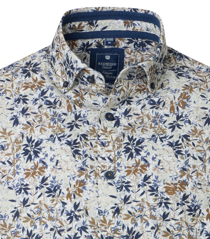 Print Comfort Buttondown Shirt - Brown