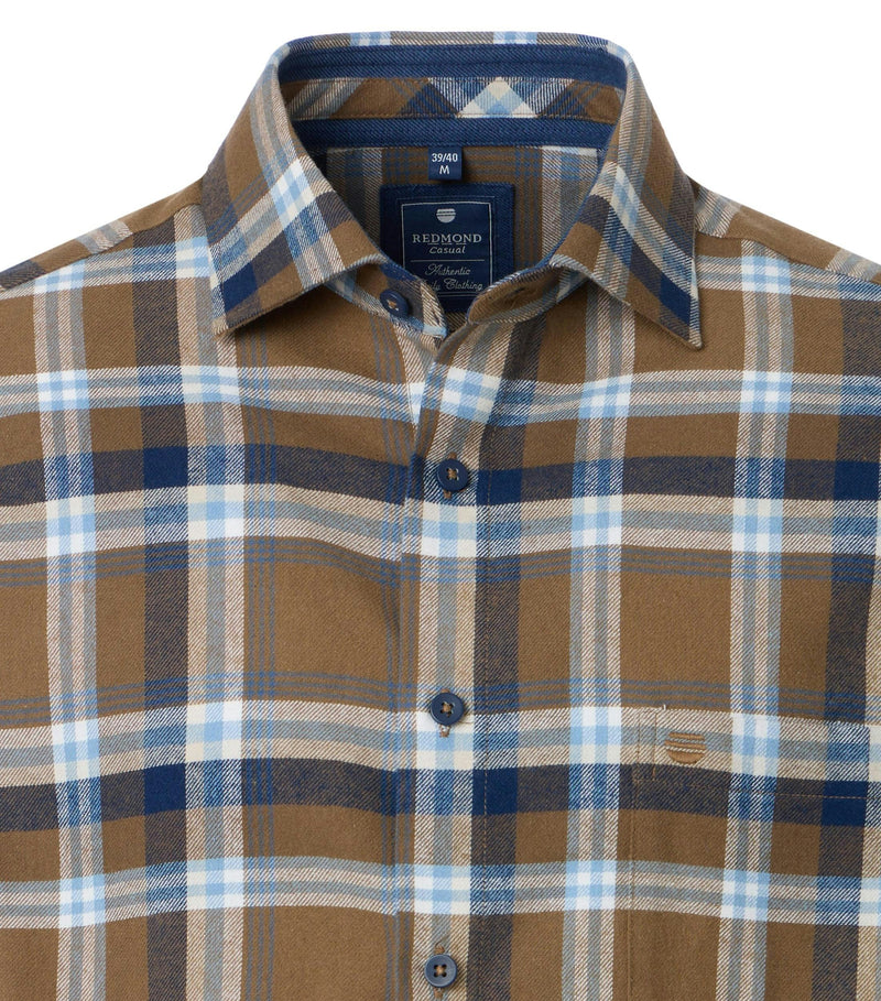 Flanell Comfort Fit Shirt - Brown
