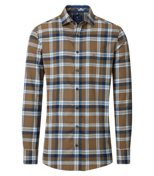 Flanell Comfort Fit Shirt - Brown