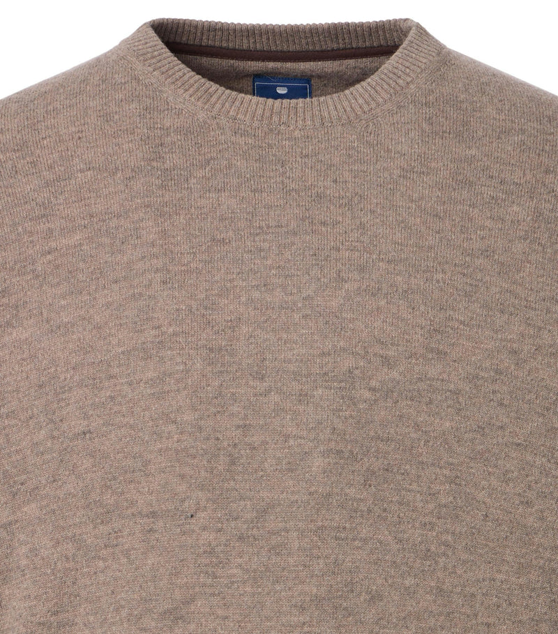 Round Neck Jumper - Brown