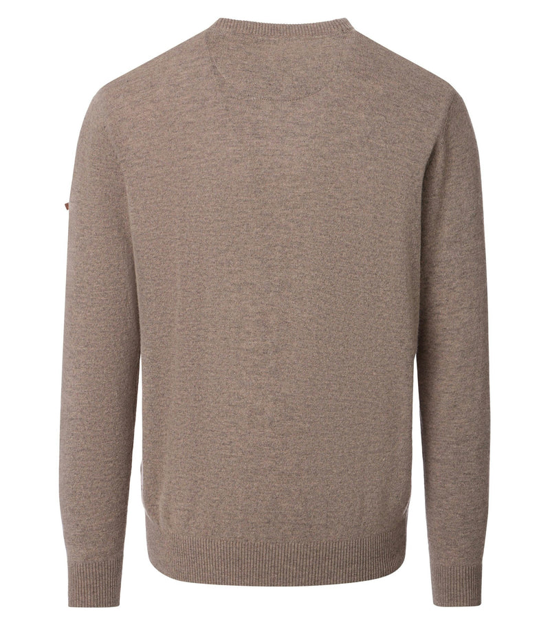 Round Neck Jumper - Brown