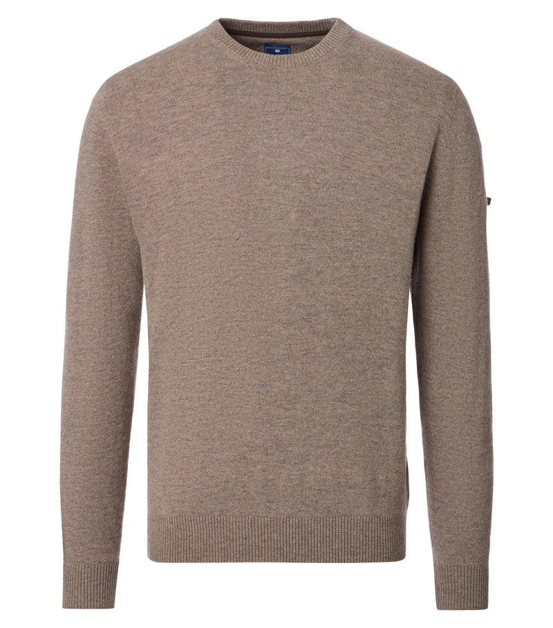 Round Neck Jumper - Brown
