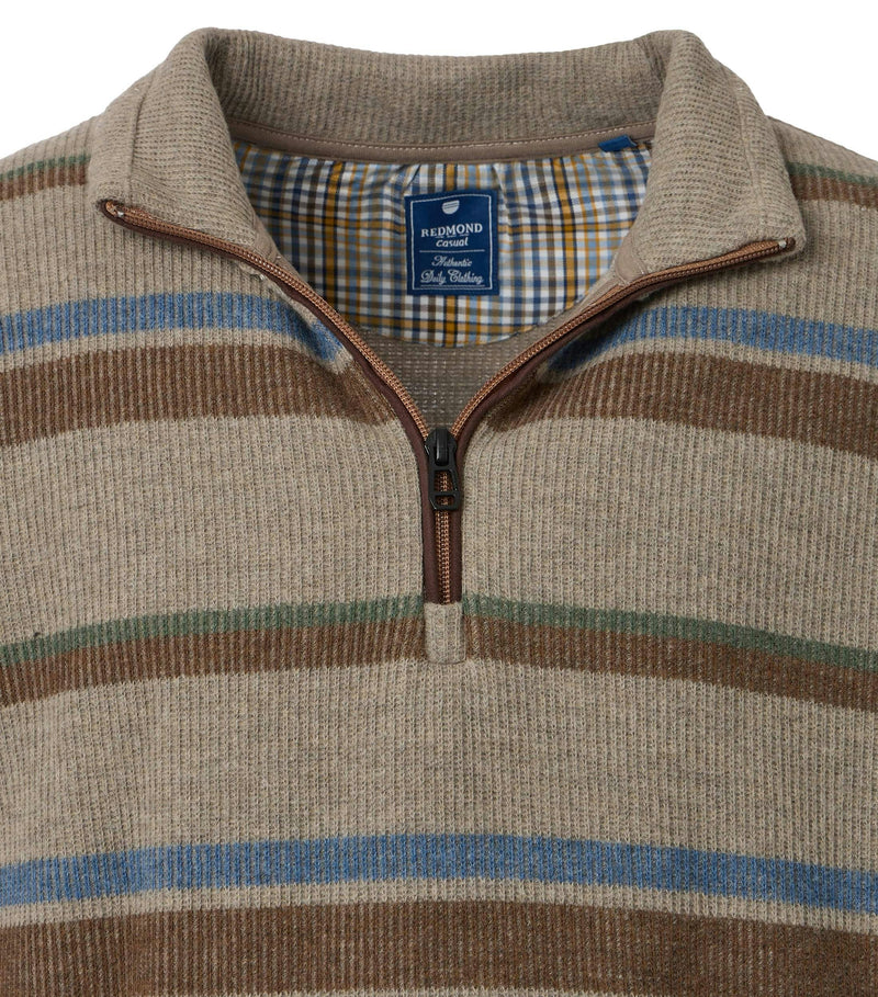 Troyer Zip Sweatshirt - Brown