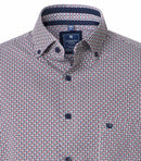 Print Comfort Buttondown Shirt - Red