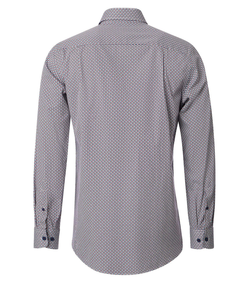 Print Comfort Buttondown Shirt - Red