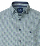Print Comfort Buttondown Shirt - Green