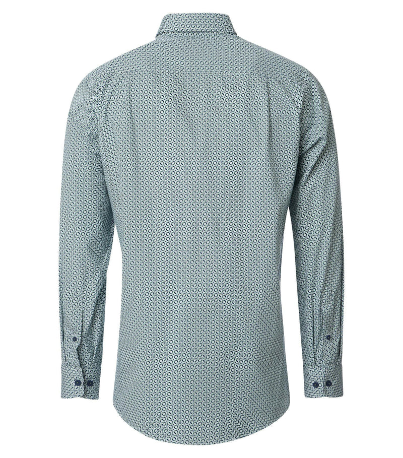 Print Comfort Buttondown Shirt - Green