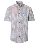 Print Short Sleeve Shirt - Orange