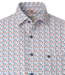 Print Short Sleeve Shirt - Orange