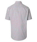Print Short Sleeve Shirt - Orange