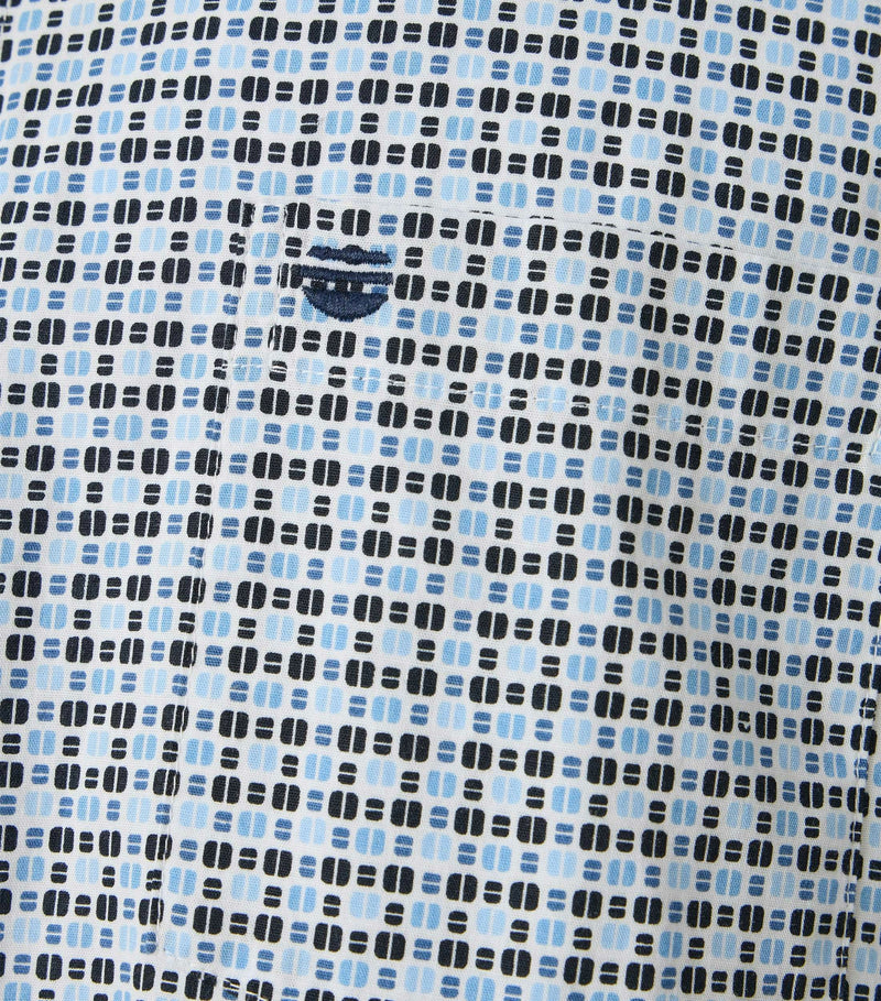 Print Comfort Buttondown Shirt - Blue