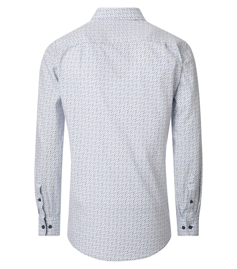 Print Comfort Buttondown Shirt - Blue