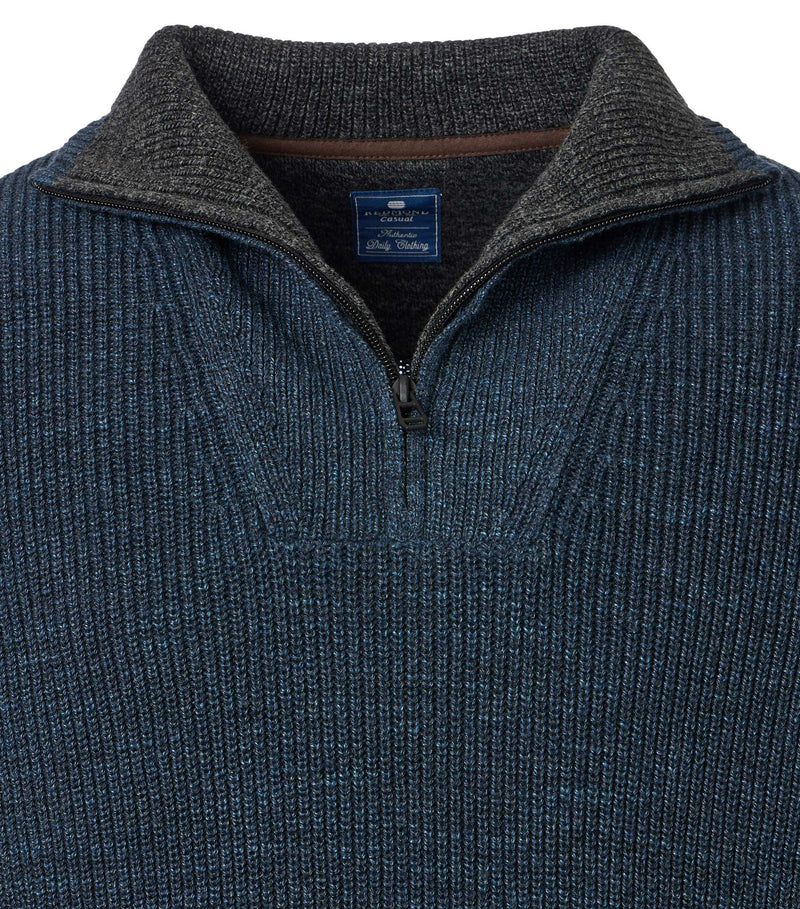 Troyer Zip Jumper - Blue