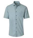 Print Short Sleeve Shirt - Blue