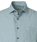 Print Short Sleeve Shirt - Blue