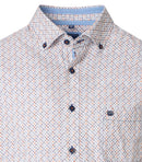 Print Comfort Buttondown Shirt - Orange