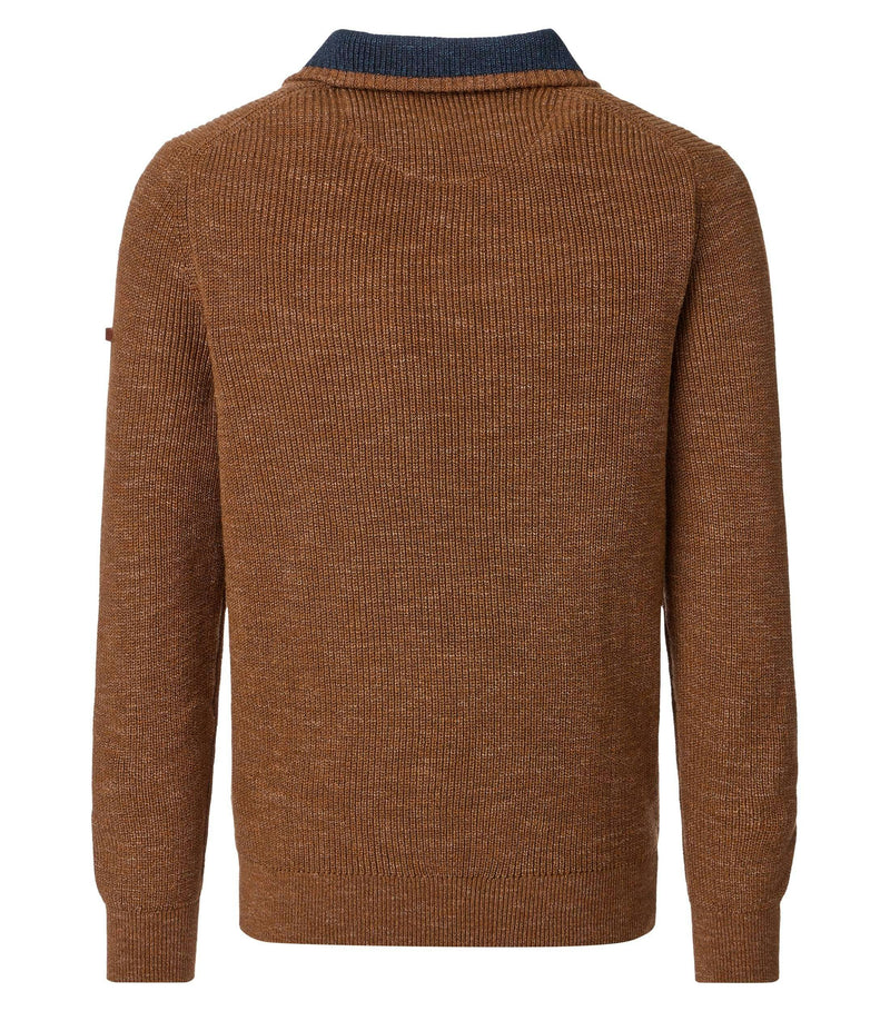 Troyer Zip Jumper - Brown