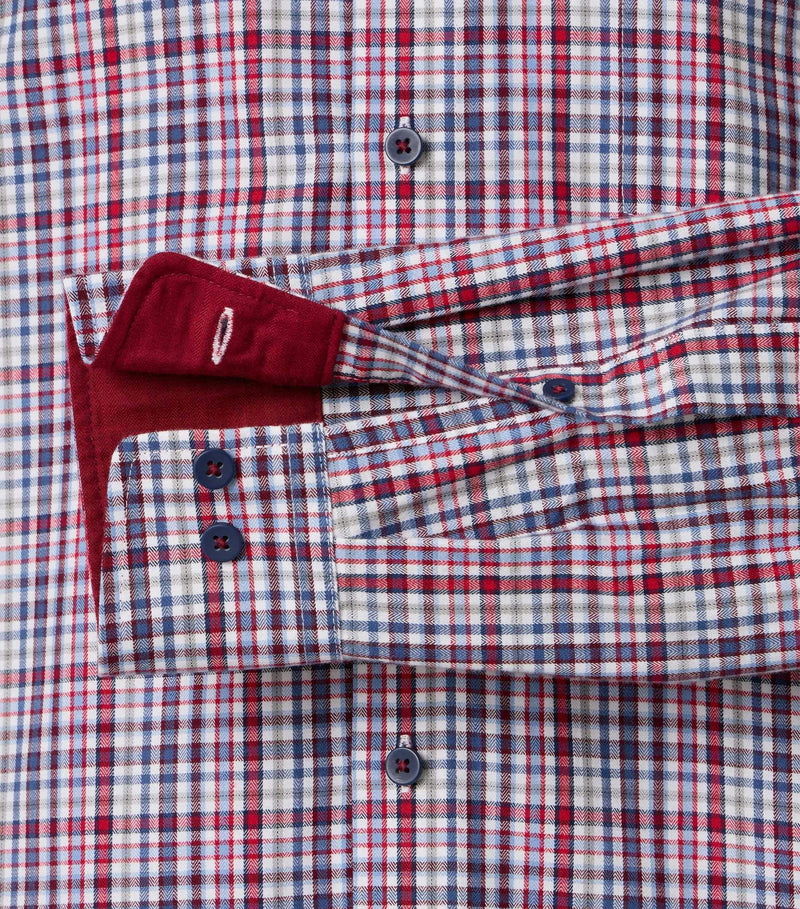 Twill Comfort Buttondown Shirt - Red