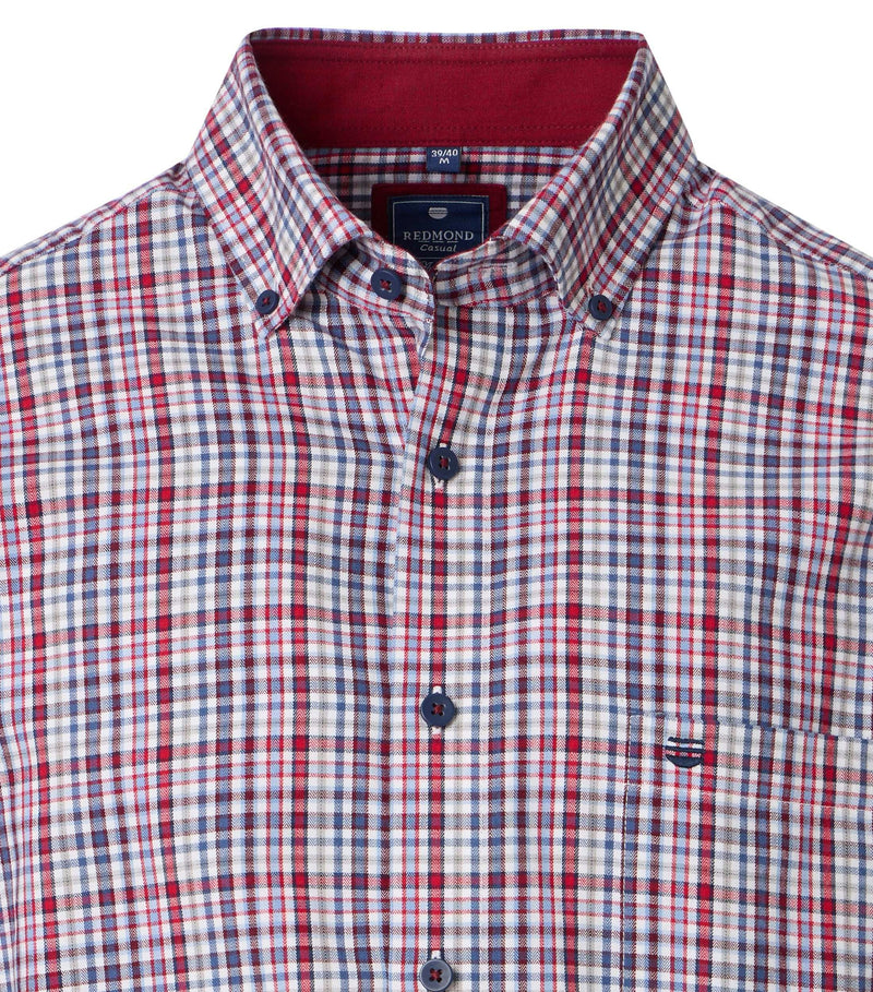 Twill Comfort Buttondown Shirt - Red