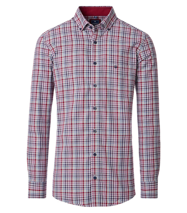 Twill Comfort Buttondown Shirt - Red