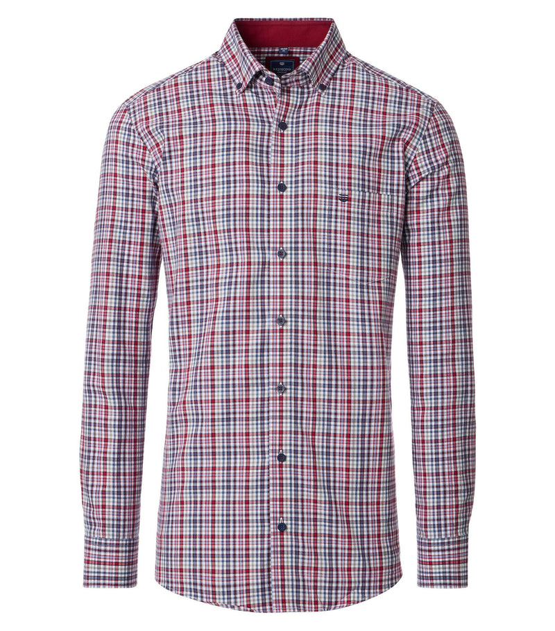 Twill Comfort Buttondown Shirt - Red