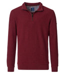 Troyer Zip Sweatshirt - Red