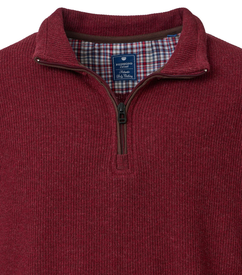 Troyer Zip Sweatshirt - Red