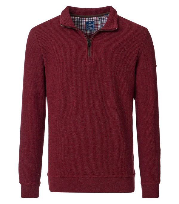 Troyer Zip Sweatshirt - Red