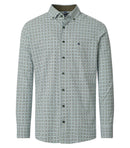 Print Comfort Buttondown Shirt - Green
