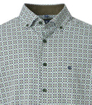 Print Comfort Buttondown Shirt - Green
