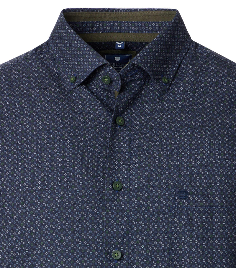 Print Comfort Buttondown Shirt - Green
