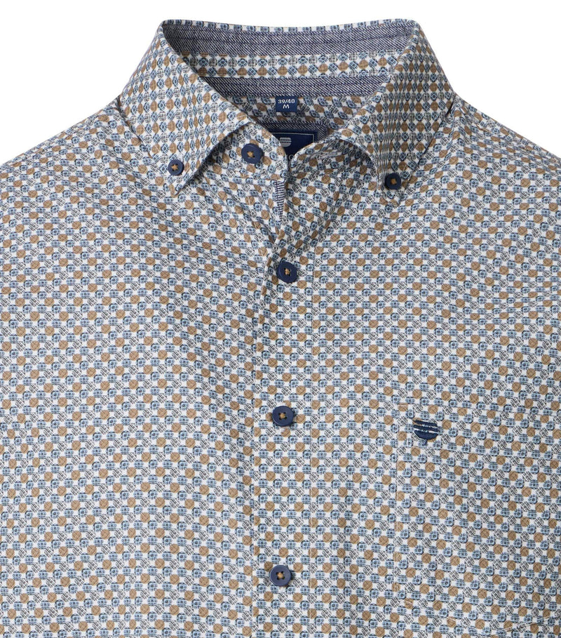 Print Comfort Buttondown Shirt - Green