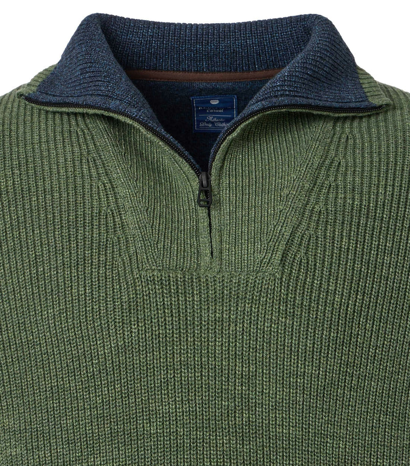 Troyer Zip Jumper - Green
