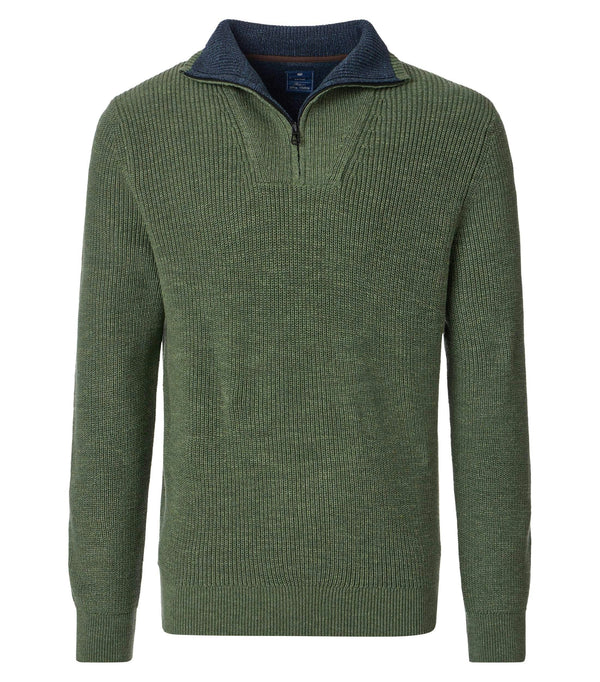 Troyer Zip Jumper - Green