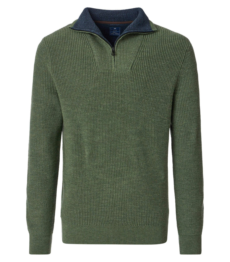 Troyer Zip Jumper - Green