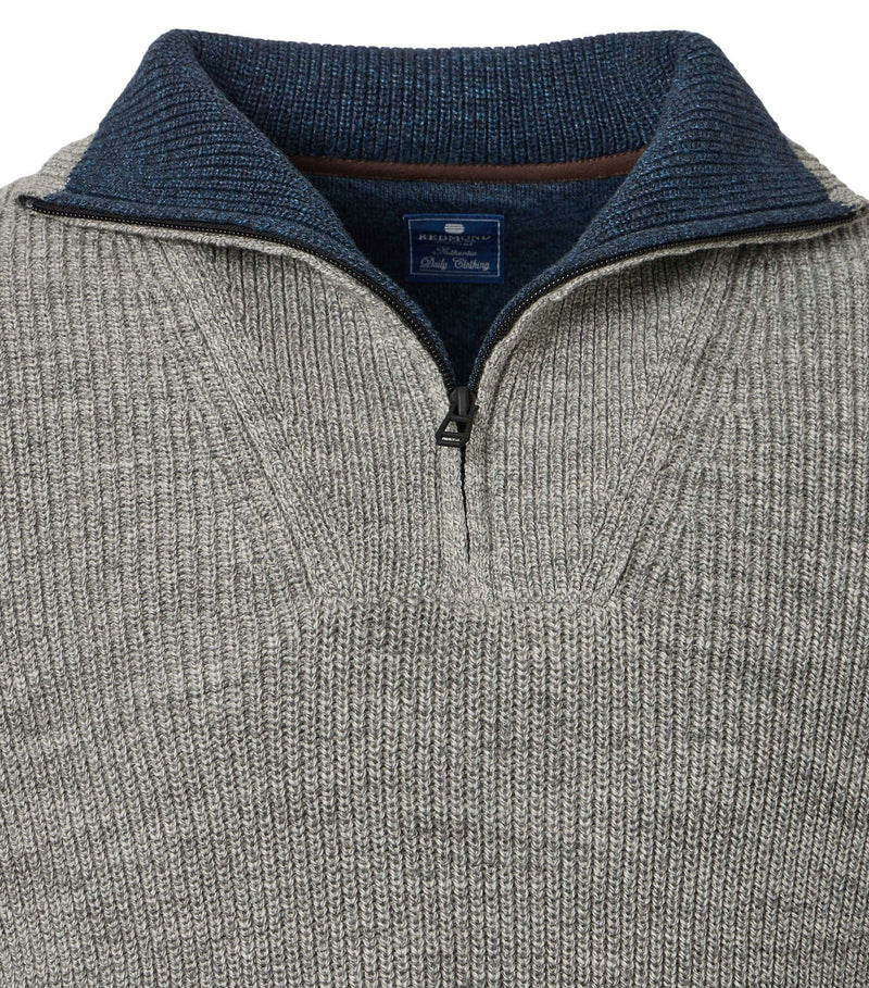 Troyer Zip Jumper - Grey