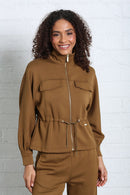 Isla Zip Sweatshirt - Olive