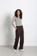 Paloma Stripe Tee - Chocolate Brown