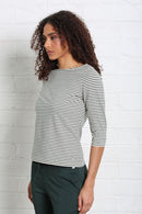 Paloma Stripe Tee - Forest