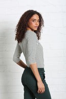 Paloma Stripe Tee - Forest