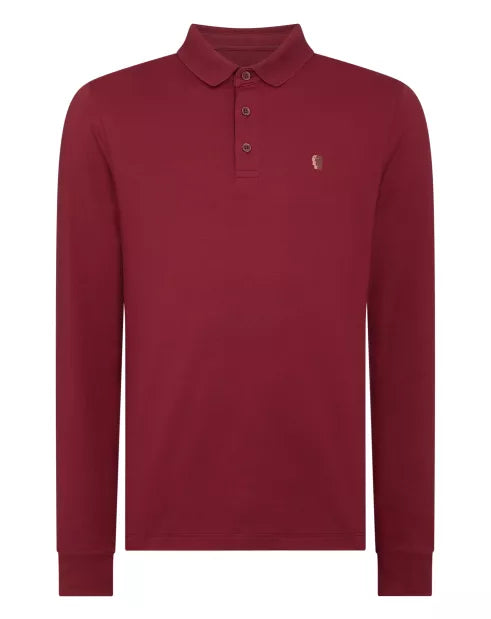 Long Sleeve Polo - Maroon