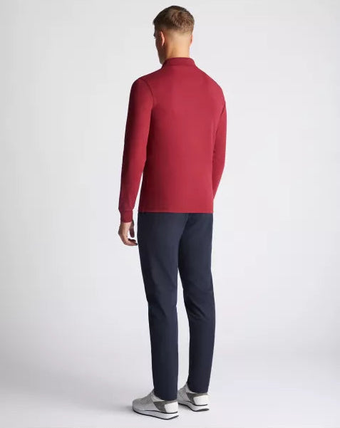 Long Sleeve Polo - Maroon