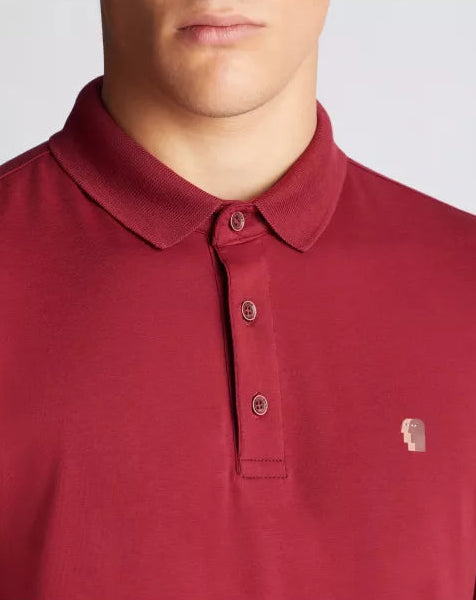 Long Sleeve Polo - Maroon