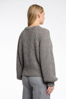 Cable Round Neck Jumper - Grey Shadow