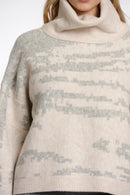Turtleneck Boxy Jumper - Birch Grey