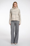 Turtleneck Boxy Jumper - Birch Grey