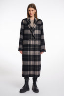Reversible Check Coat - Night Grey Check/black